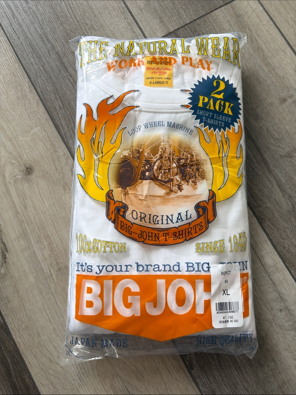Big John White Short Sleeve Graphic T-Shirt 2-Pack
